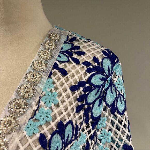 Boston Proper Guipure Crochet Lace Duster or Kimono size large - Picture 3 of 15